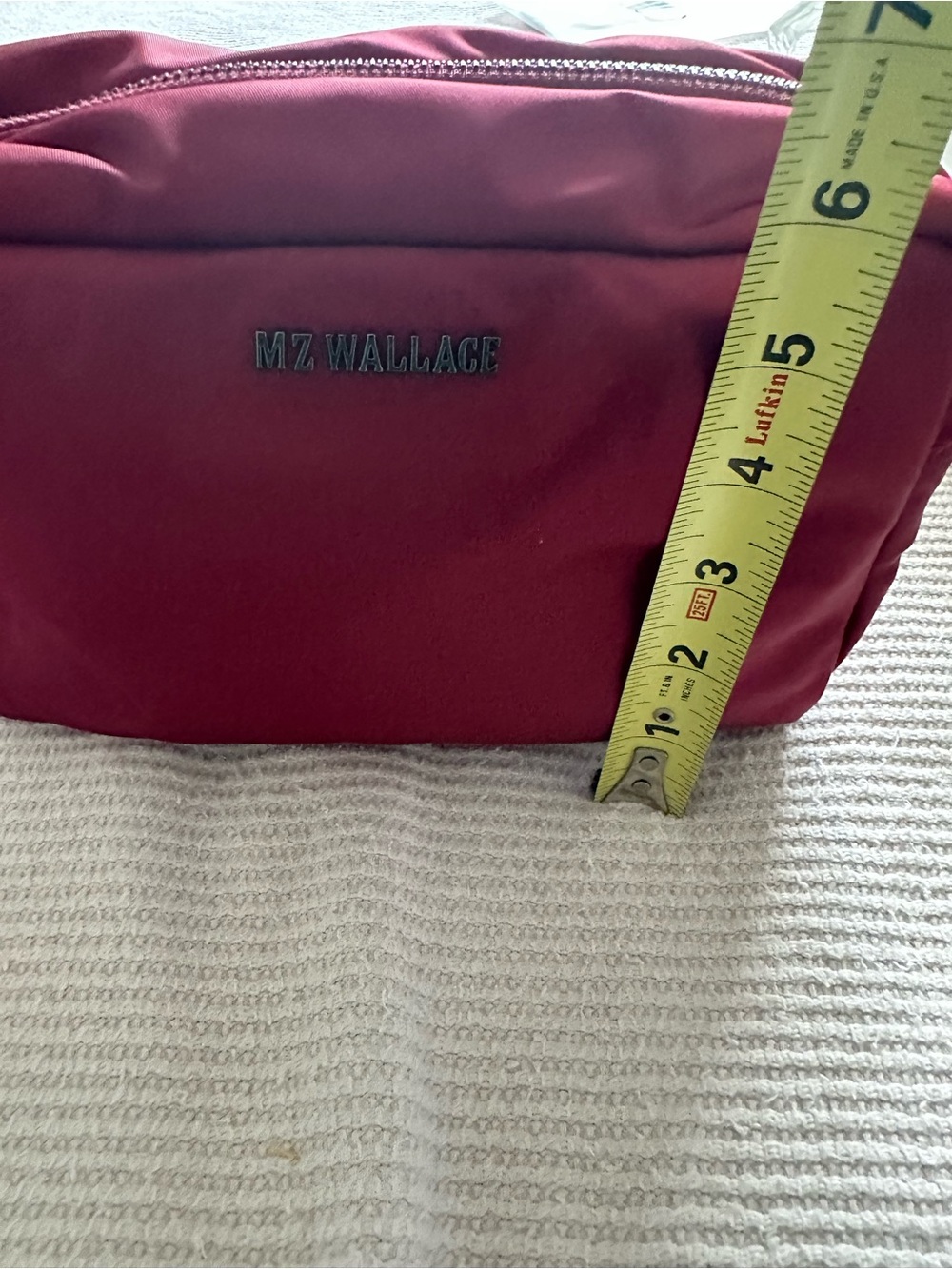 MZ Wallace dark ruby winish color Travel Cosmetic Pouch - Picture 4 of 4